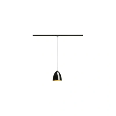Abbildung von SLV PARA CONE 14 1 Phasen System Leuchte, Schienenstrahler, Strahler, LED Spot, Decken Schienensystem, Innen Beleuchtung GU10, max. 35W, inkl. 1Phasen Adapter, schwarz/gold