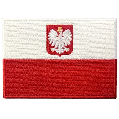 Abbildung von Polen Flagge Flicken Schwalbe Vogel Bestickter Aufnäher zum Aufbügeln/Annähen