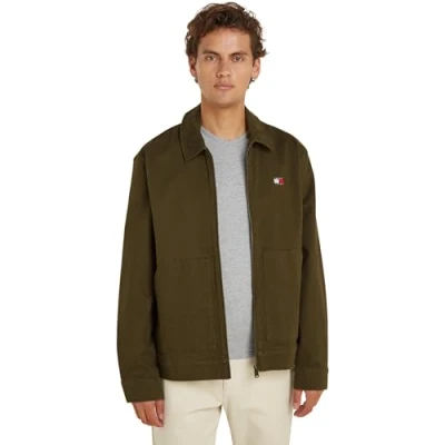 Abbildung von Tommy Jeans REG EXT Leichte Jacke, Herren, Größe: 46, Drab olive green