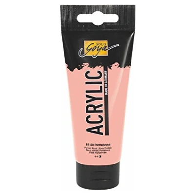Abbildung von KREUL 84130 Solo Goya Acrylic, 100 ml Tube in pastellrosa, cremige vielseitig einsetzbare Acrylfarbe Studienqualität, auf Wasserbasis, schnell und matt trocknend, gut deckend, wasserfest
