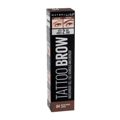 Abbildung von Maybelline Augenbraue, Tattoo Augenbrauen Gel, langanhaltend, wasserdicht, 04 Mittelbraun