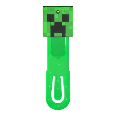 Abbildung von Paladone Minecraft Creeper LED Mini Leselampe und Lesezeichen, zum Anklipsen, offiziell lizenziert, Geschenk für Gamer, Buchzubehör Popkultur Fans, Kinder, Teenager, Erwachsene, batteriebetrieben