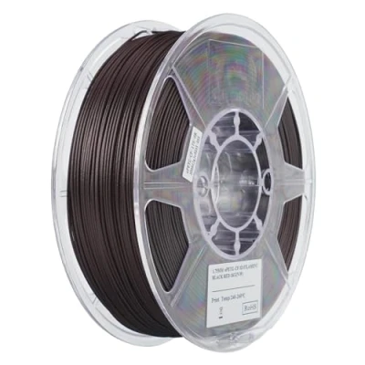 Abbildung von eSUN PETG Filament 1.75mm, CF Carbonfaser gefülltes Filament, 1KG Spule (2.2 LBS) 3D Druck Materialien für FDM Drucker, Schwarz Rot