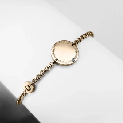 Abbildung von Ponytail&amp;Co Armband mit Glücksmünze und Hufeisen Roségold