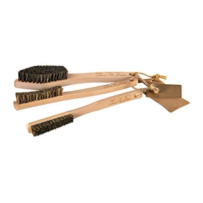 Abbildung von Mantle Kletterbürste Holz Boulderbrush 3er Set für kleinere Griffe, Schlitze und Löcher als 1er 2er Pack