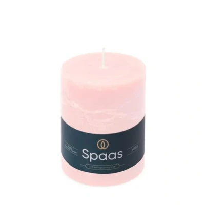 Abbildung von Spaas Rustikale Stumpenkerze 80/110 mm 65St. hellrosa, Light Pink