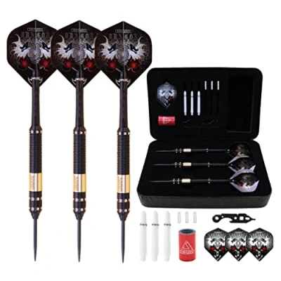 Abbildung von CUESOUL 23 Gramm Stahlspitze Darts mit Deluxe PU Fall Dragon Series 003