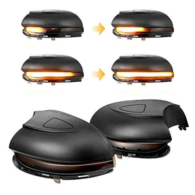 Abbildung von AUTO STYLE Satz LED Außenspiegel Blinker kompatibel mit Volkswagen Jetta VI 2011 &amp; Eos 2009 Passat 3C 2014 CC 2008 Beetle Scirocco Smoke inkl. dynamischem Lauflicht