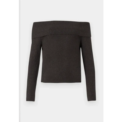 Abbildung von ONLY Onlkatia OFF Shoulder Strickpullover, Damen, Größe: XS, Chocolate torte