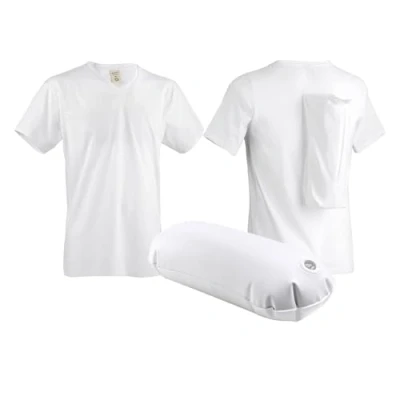 Abbildung von somnipax Comfort Anti Schnarch Shirt mit Luftkissen, plus Wechsel Shirt, 100% Bio Baumwolle, Hilfe bei CPAP Therapie, gegen Schlafapnoe + Schnarchen, für Männer [XXXL]