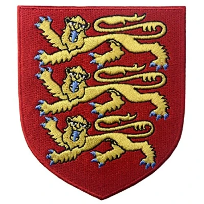 Abbildung von England Königliches Wappen Britischer Löwe Schild Flicken Bestickter Aufnäher zum Aufbügeln/Annähen
