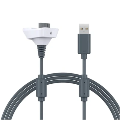 Abbildung von MMOBIEL USB Ladekabel für Xbox 360/360 Slim Wireless Controller 1,8m Ladegerät Kabel for Kabelloses Game A Schnellladekabel Ersatz Weiß