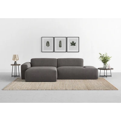 Abbildung von TRENDMANUFAKTUR Ecksofa »Braga, mit hochwertigem Kaltschaum, L Form, in Cord erhältlich« modernes Sofa, Couch hohem Sitzkomfort, 275/72/160 cm (B/H/T)