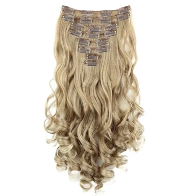 Abbildung von CAISHA XL 45cm CLIP IN EXTENSIONS Klara 7 Teile Set Haarverlängerung Voluminös Gelockt Blond Mix CE4 1