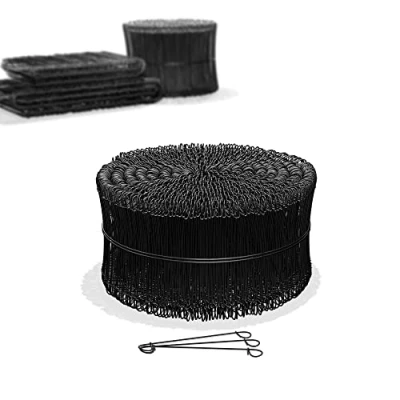 Abbildung von Heimfleiss® Rödeldraht Bindedraht ummantelt in schwarz 1,4 x 100 bis 300 mm (1000 Stk.) rostfreier &amp; langlebiger Betonbindedraht Ösendraht Drilldraht für Drillapparat, Rödelzange Draht Driller