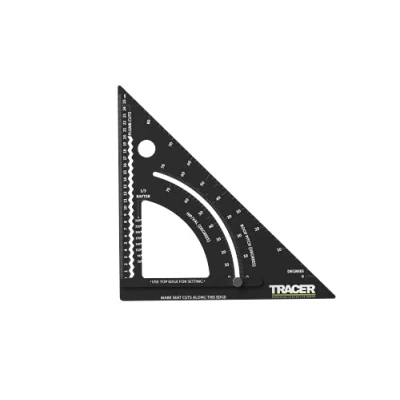 Abbildung von TRACER 12&quot; ProSquare Einstellbares Zimmermannswinkel (Professionelles Vierkantwerkzeug für den Bau mit arretierbarem Arm und leicht lesbaren Lasermarkierungen)