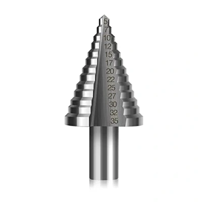 Abbildung von HSS Stufenbohrer Ø 5 35mm, Vakki Schälbohrer mit 13 Stufen Konusbohrer für Metall, Holz, Kunststoffe, Edelstahl, Silber Kegelbohrer