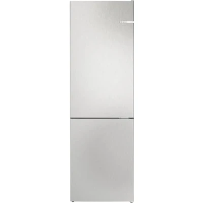 Abbildung von Bosch KGN362LBF, Serie 4, Kühl Gefrier Kombination, 186 x 60 cm, 218 L Kühlen + 103 Gefrieren, Edelstahl Optik, NoFrost, VitaFresh XXL für längere Frische, abstandlose Platzierung, Flaschenablage
