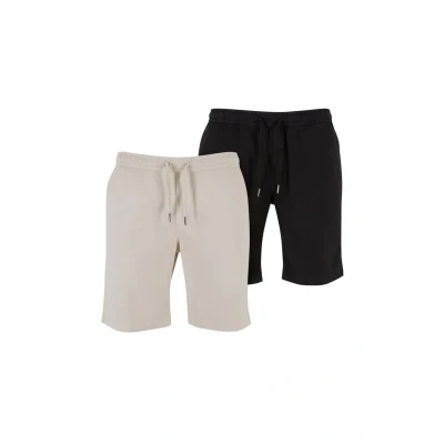Abbildung von Urban Classics Herren Shorts Stretch Twill Joggshorts 2 Pack, 2er Pack Chino für Männer, Regular Fit, cloud+black, L