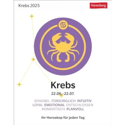 Abbildung von Krebs Sternzeichenkalender 2025 Tagesabreißkalender Ihr Horoskop für jeden Tag: Tischkalender mit täglichem Horoskop. Kleiner Kalender ... die Sterne (Sternzeichenkalender Harenberg)