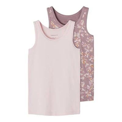Abbildung von NAME IT Mädchen Nmftank Top 2p Elderberry Flower Noos Unterhemd, Elderberry, 86 EU
