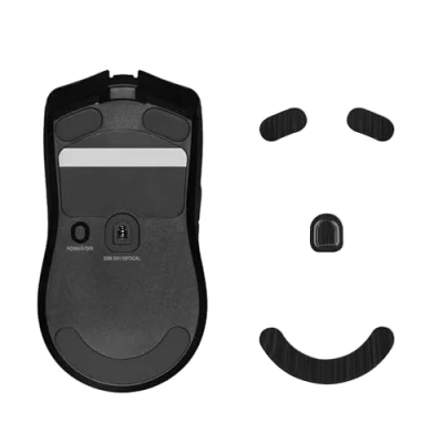 Abbildung von kwmobile Mouse Feet Sticker kompatibel mit Razer Viper V2 Pro Ersatz Glider Mausfüße passgenau Maus Glides in Schwarz