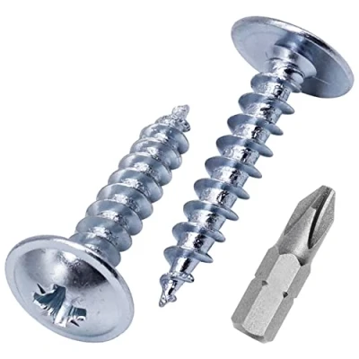 Abbildung von (50 Stück) Verzinkter Stahl 5,0 x 25 mm Holzschrauben, Metallschrauben, modifizierter Halsspannkopf, selbstschneidend (50, mm)