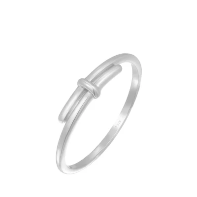 Abbildung von Elli Wickel Design Basic Ring, Damen, Größe: 54, Silber
