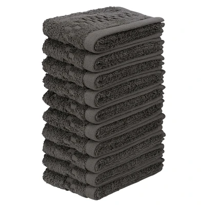 Abbildung von my home Waschlappen »Regona, Seiftücher (30x30cm), flauschig und weich, 500 gr/m²« Premium Handtücher mit Bordüre, Handtuch Set, 100% Baumwolle