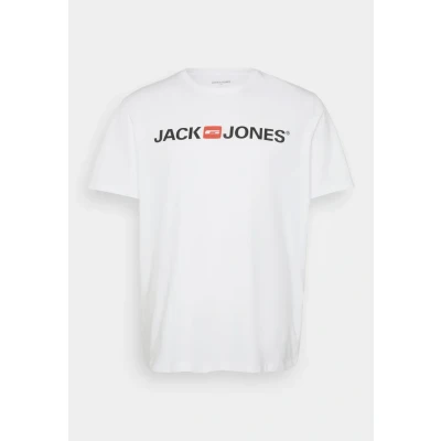 Abbildung von Jack &amp; Jones Jjecorp LOGO TEE CREW NECK Tshirt print, Herren, Größe: 4XL, White