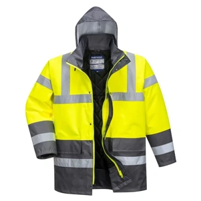 Abbildung von Portwest Warnschutz Kontrast Traffic Jacke, Größe: L, Farbe: Gelb/Grau, S466YGYL