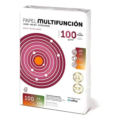 Abbildung von Folios A4, 100 g, Blatt, Mehrzweckpapier, für Laserdrucker und Injektionsdrucker, Kopierer, Fax, Büro, Schulbedarf, Blattpaket, m office (100 g)