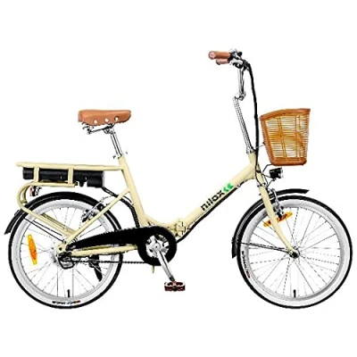 Abbildung von Nilox E Bike J1 Plus, Klappbares Elektrofahrrad mit Tretunterstützung, 40 km Reichweite, bis zu 25 km/h, High Speed Antrieb 250 W, 36 V 7,5 Ah Lithium Akku, 20&quot; Räder, Ergonomischer Sattel