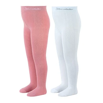 Abbildung von Sterntaler Baby Strumpfhose Mädchen mit Motiv Herzen weichem Innenfrottee, hellrot melange, 80