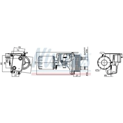 Abbildung von NISSENS 91337 Ölkühler mit Ölfiltergehäuse Filter CITROËN: Relay II Van