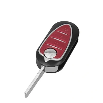 Abbildung von Autoschlüssel Ersatz Fernbedienung Schlüssel Für Cle Alfa Brera Giulietta GTA Mito Romeo Schlüsselanhänger Flip mit 3 Tasten Klinge Phonillico®