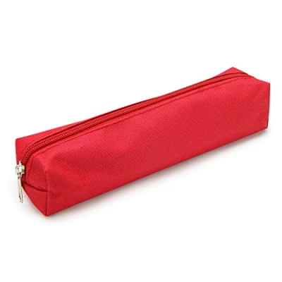 Abbildung von Waytex 931292 Federmäppchen, für Schule, multifunktional, klein, rechteckig, 21 x 4 cm, Textil, weich, rot, Schüleretui