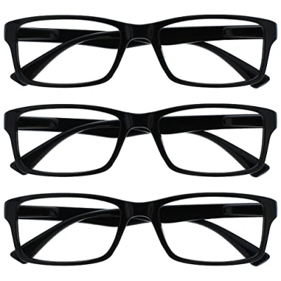 Abbildung von OPULIZE UV ReaderDie Lesebrille Unternehmen Schwarz Leser Wert 3er Pack Herren Frauen UVR3092BK +3,50