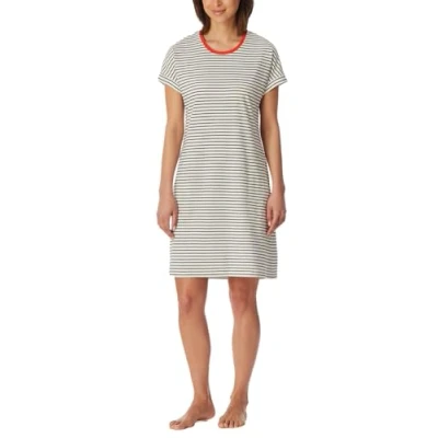 Abbildung von Schiesser Damen Kurzarm weiche Baumwolle Bigshirt mit Taschen Nightwear Nachthemd, Off White_181251, 46