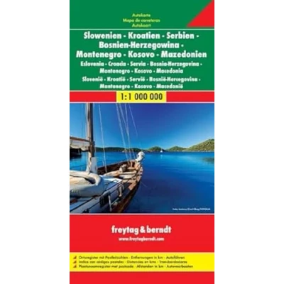 Abbildung von Slowenien Kroatien Serbien Bosnien Herzegowina Montenegro Mazedonien: 1:1 Mill. (freytag &amp; berndt Auto + Freizeitkarten, Band 7004)