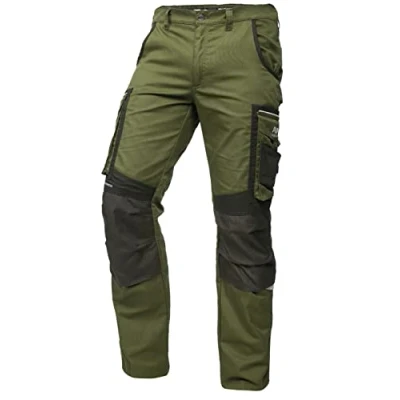 Abbildung von PUMA Workwear Precision X Arbeitshose für Herren Premium Bundhose mit vielen Taschen und verstärkten Kniepartien Handwerk, Produktion Baugewerbe, Farbe: Grün/Schwarz, Gr.: 52