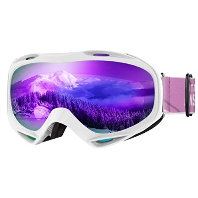 Abbildung von OutdoorMaster Unisex skibrille OTG für Damen und Herren, Snowboard Brille Schneebrille 100% UV Schutz brillenträger, Anti Nebel Ski Goggles Jungen (VLT17%)