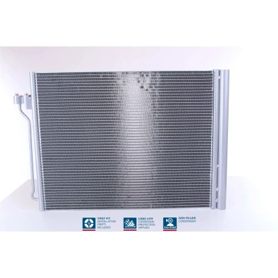 Abbildung von NISSENS 940288 Klimakondensator mit Trockner Aluminium 630 R 134a BMW: 5 Saloon, Touring, 6 Coupe