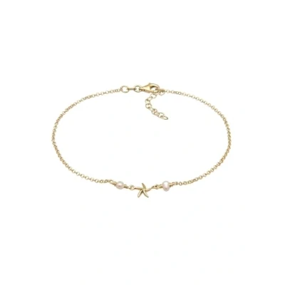 Abbildung von Elli Starfish Beach Anklet Fußkettchen goldcoloured, Damen, Größe: 22, Gold coloured