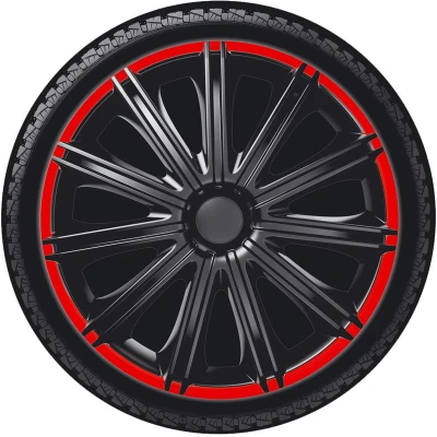 Abbildung von AutoStyle PP 5113BR Radblenden 13Zoll schwarz/rot