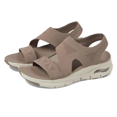 Abbildung von Skechers Damen Cali Fußgewölbe Passform für den hellsten Tag, Mokka Strick, 41 EU