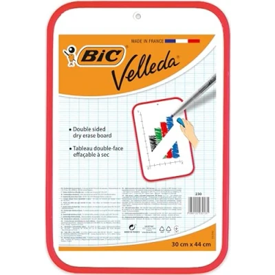 Abbildung von BIC 812105 Velleda trocken abwischbares Whiteboard (Doppelseitig, 30 x 44 cm)
