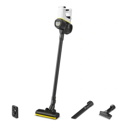 Abbildung von Kärcher Akku Staubsauger VC 4 Cordless myHome, 2 Saugstufen, Laufzeit: bis zu 30 min., Gewicht: 2,3 kg, inkl. 21,6 V Akku, Ladegerät, Wandhalterung, Boden und Fugendüse, in 1 Staubbürste