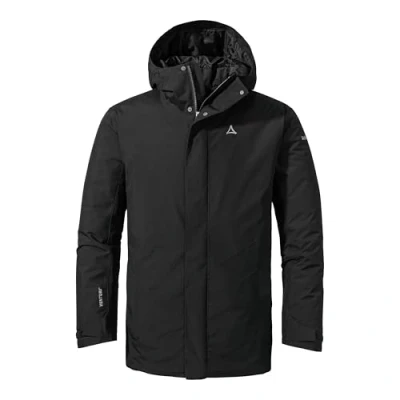 Abbildung von Schöffel Herren Parka Style Froda MNS, atmungsaktiver, wasserdichter mit 2 Wege Stretch, leichte Outdoorjacke verstellbarer Kapuze, black, 50