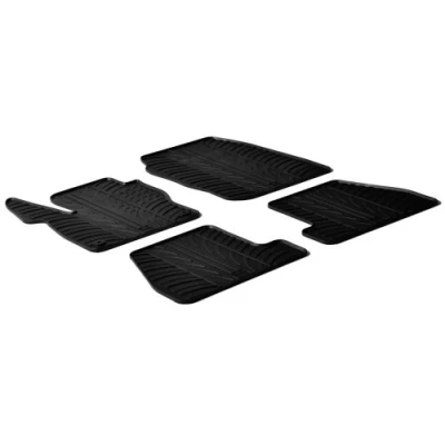 Abbildung von Gledring 0286 Fußmattensatz Gummi vorne und hinten 4 schwarz 750mm 550mm FORD: FOCUS 3, 3 Turnier